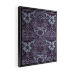 Gothic Halloween Damask - moonlight violet  Framed Canvas Print Gallery Image 2