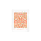 Gothic Halloween Damask - peach and cream Art Print Gallery Image 1