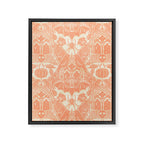 Gothic Halloween Damask - peach and cream Framed Canvas Print Gallery Image 8
