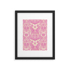 Gothic Halloween Damask - primrose and cream  Framed Art Print Gallery Image 6