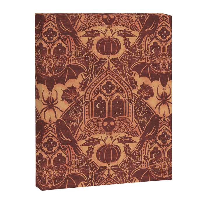Gothic Halloween Damask - spiced pumpkin  Canvas Print Gallery Image 1