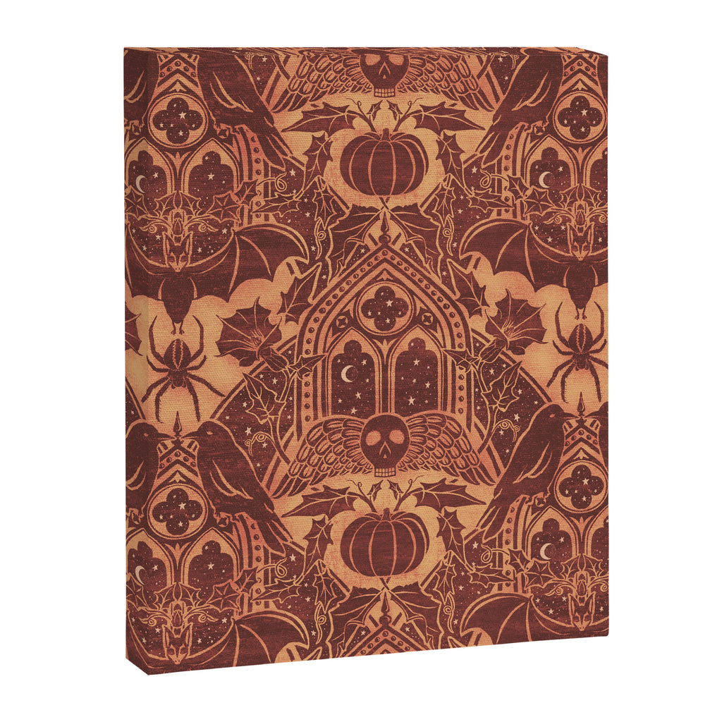 Gothic Halloween Damask - spiced pumpkin  Canvas Print Gallery Image 8