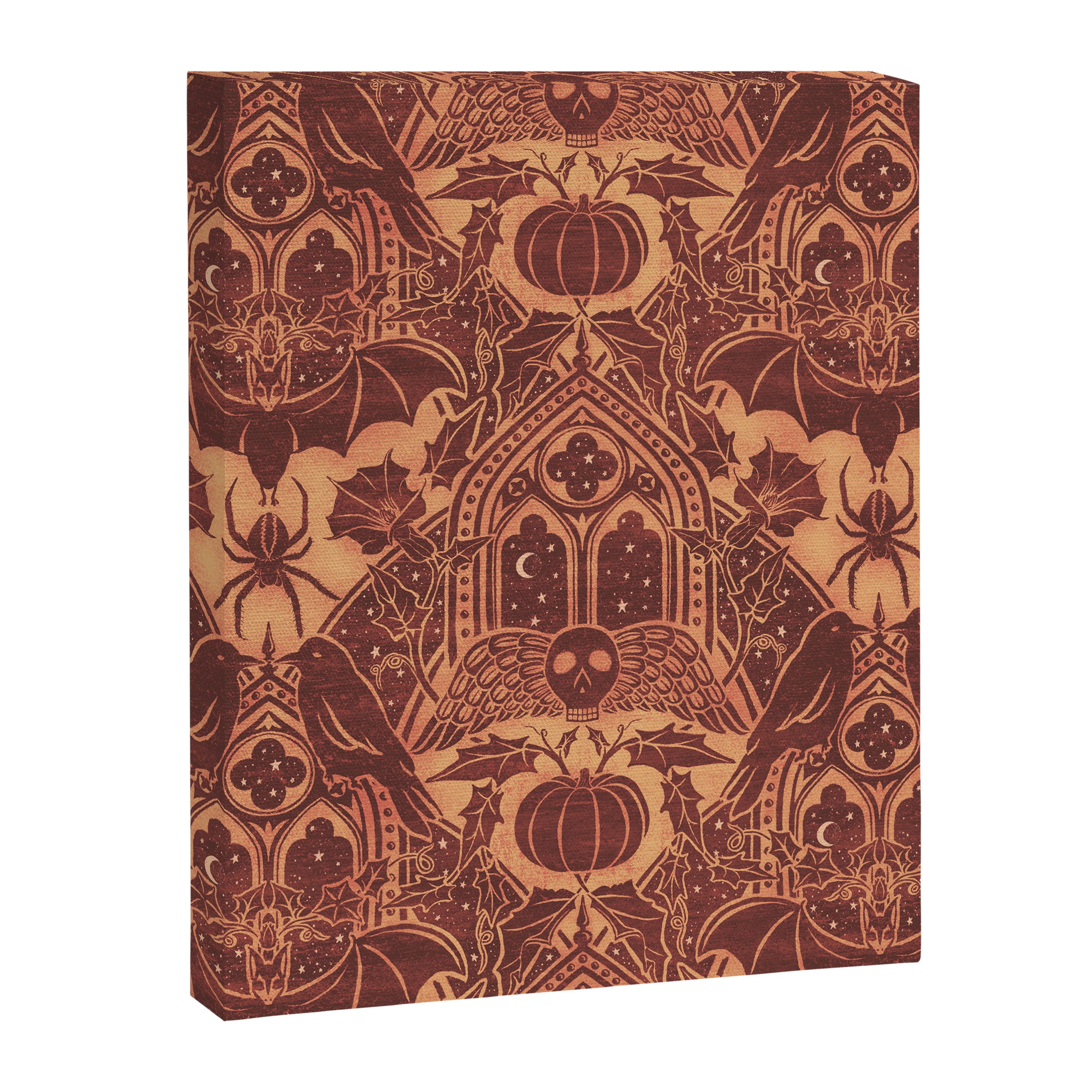 Gothic Halloween Damask - spiced pumpkin  Canvas Print Gallery Image 8
