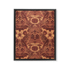 Gothic Halloween Damask - spiced pumpkin  Framed Canvas Print Gallery Image 8