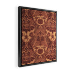 Gothic Halloween Damask - spiced pumpkin  Framed Canvas Print Gallery Image 2