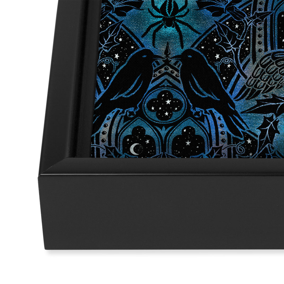 Gothic Halloween - Eerie Blue Framed Canvas Print Gallery Image 3