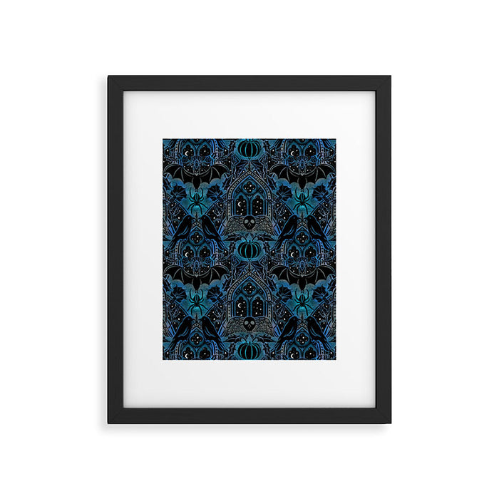 Gothic Halloween - Eerie Blue Framed Art Print Gallery Image 1