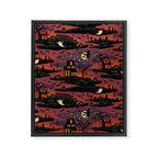 Halloween Night - Bonfire Glow Framed Canvas Print Gallery Image 8