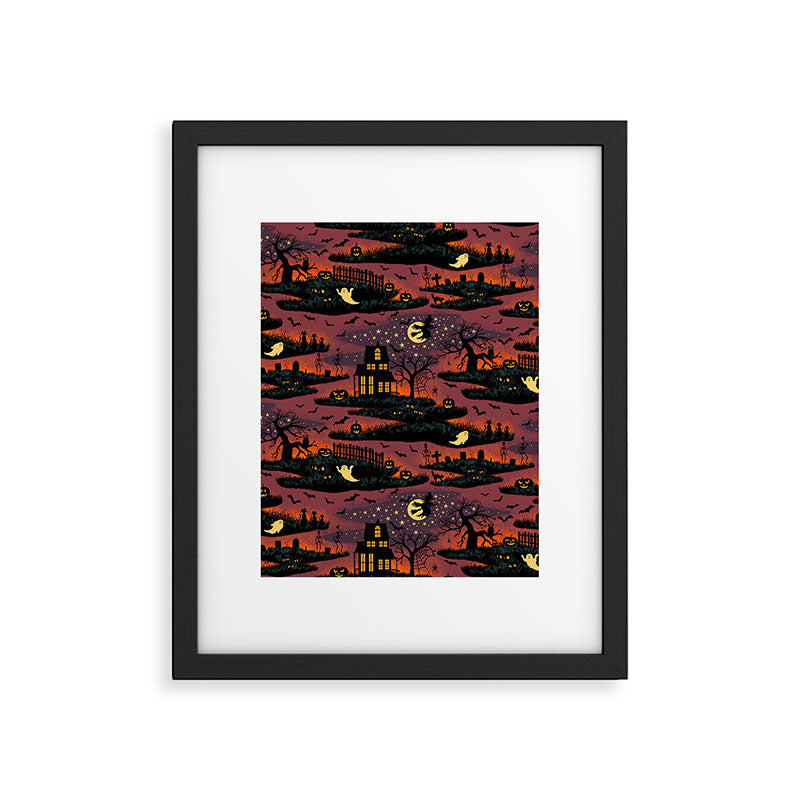 Halloween Night - Bonfire Glow Framed Art Print Gallery Image 6