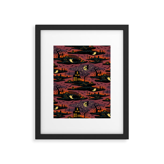 Halloween Night - Bonfire Glow Framed Art Print Gallery Image 1