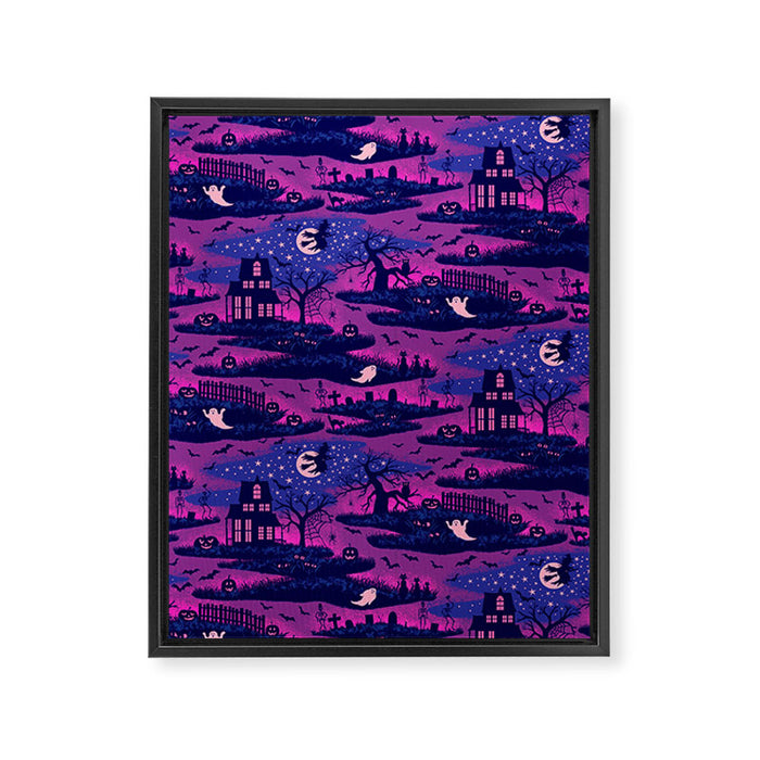 Halloween Night - Mystic Violet  Framed Canvas Print Gallery Image 1