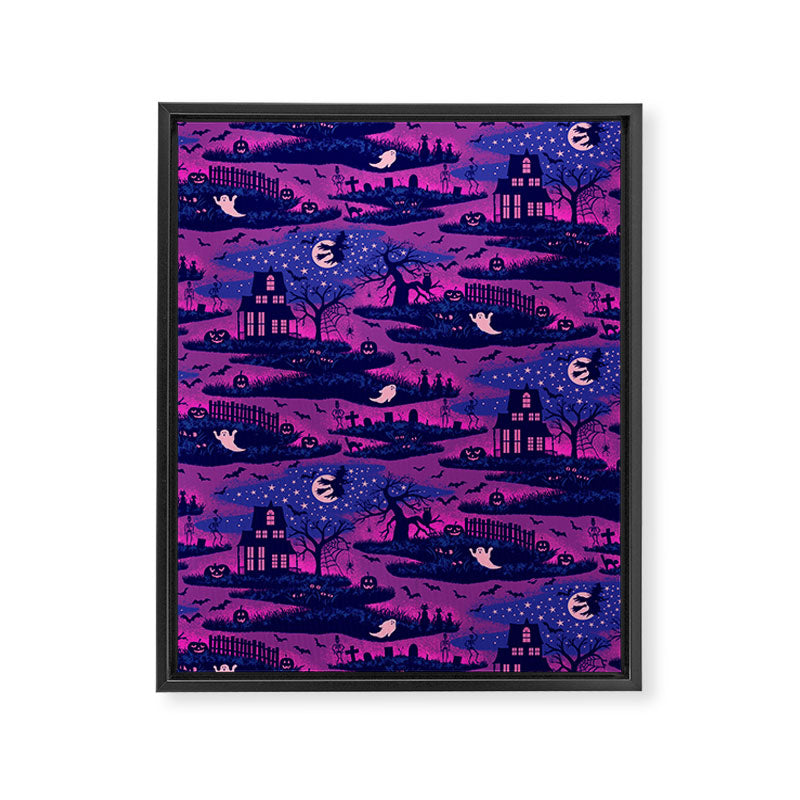 Halloween Night - Mystic Violet  Framed Canvas Print Gallery Image 8