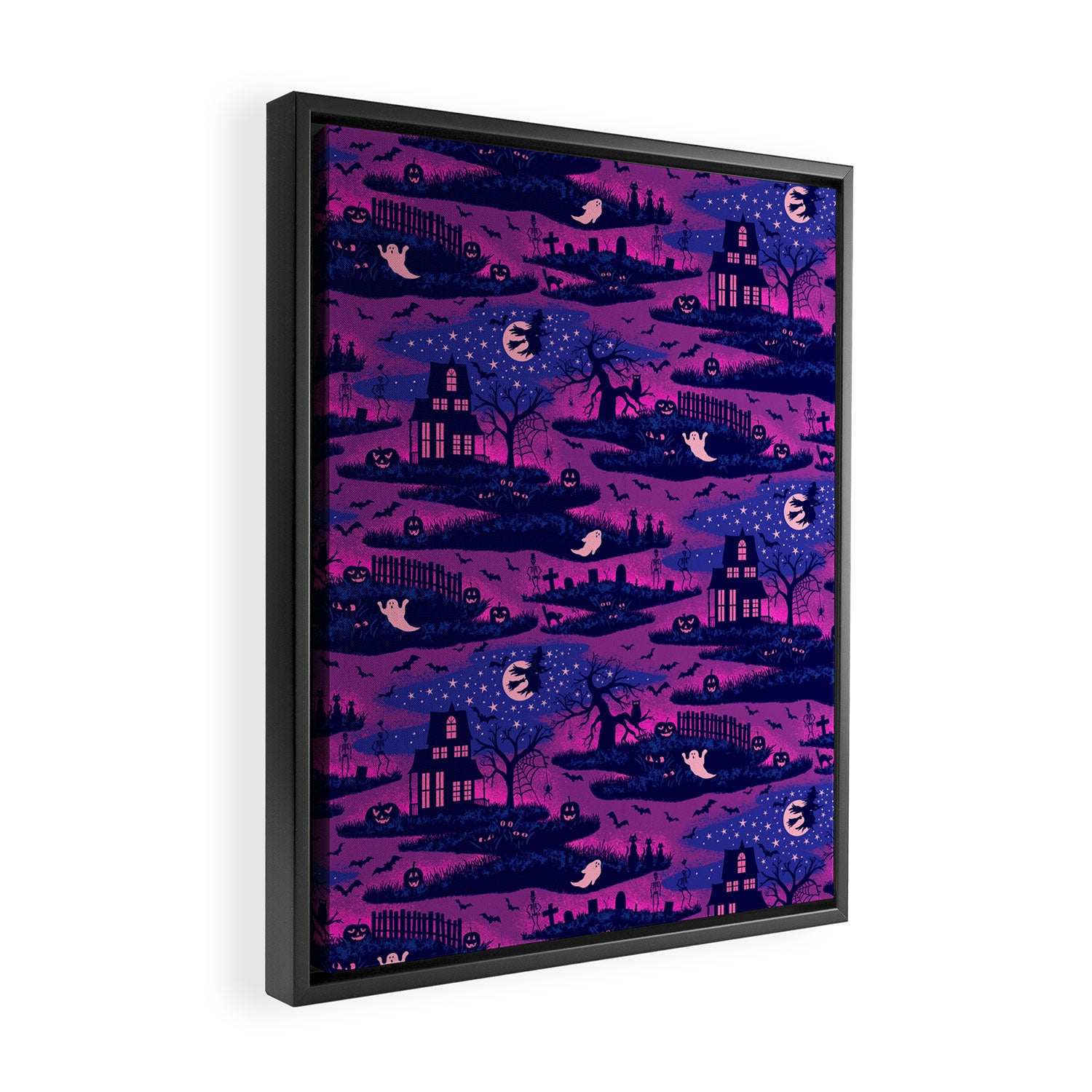 Halloween Night - Mystic Violet  Framed Canvas Print Gallery Image 2