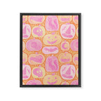 Halloween Pumpkins - pink and orange Framed Canvas Print Gallery Image 8