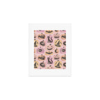 Halloween Pumpkins - vintage pink and black  Art Print Gallery Image 1