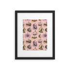Halloween Pumpkins - vintage pink and black  Framed Art Print Gallery Image 6