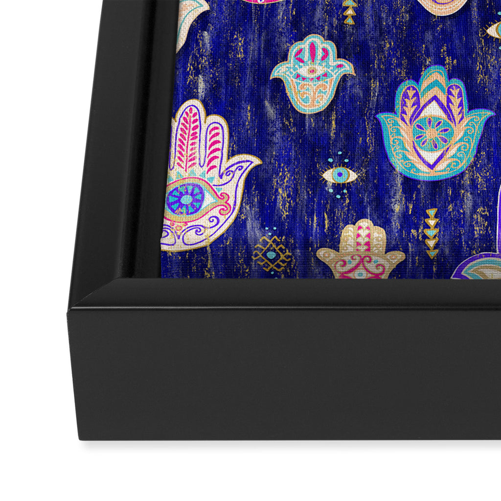 Hamsa Mystical Protection Framed Canvas Print Gallery Image 3