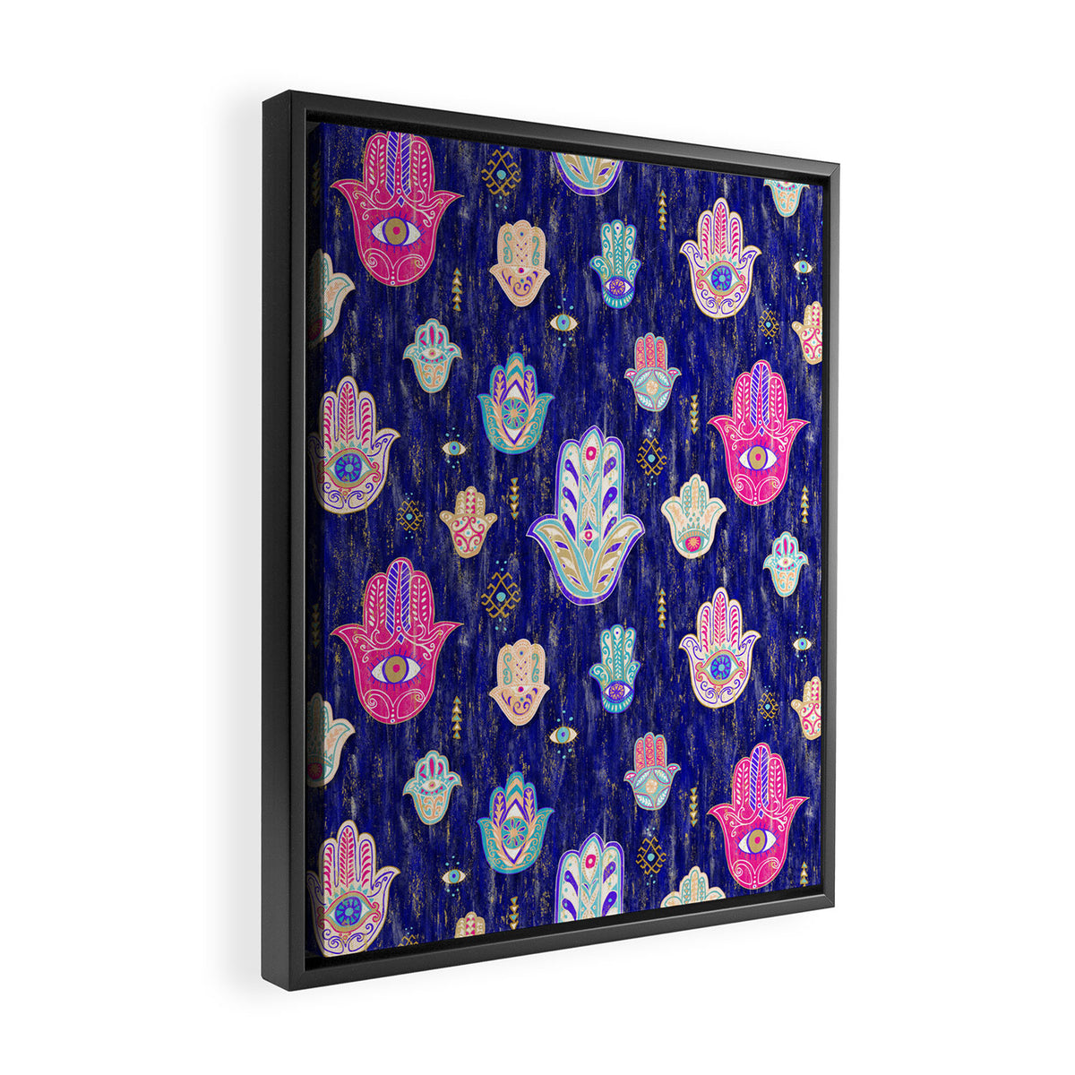 Hamsa Mystical Protection Framed Canvas Print Gallery Image 2