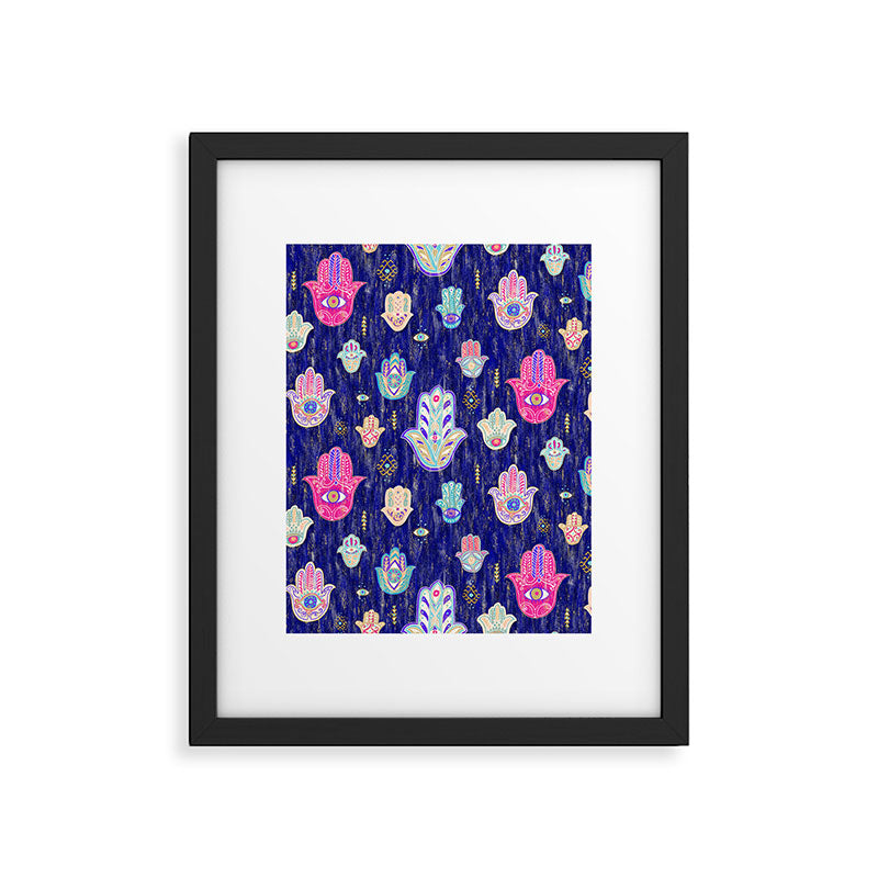 Hamsa Mystical Protection Framed Art Print Gallery Image 6