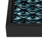 Hypnotized - vintage blue Framed Canvas Print Gallery Image 3