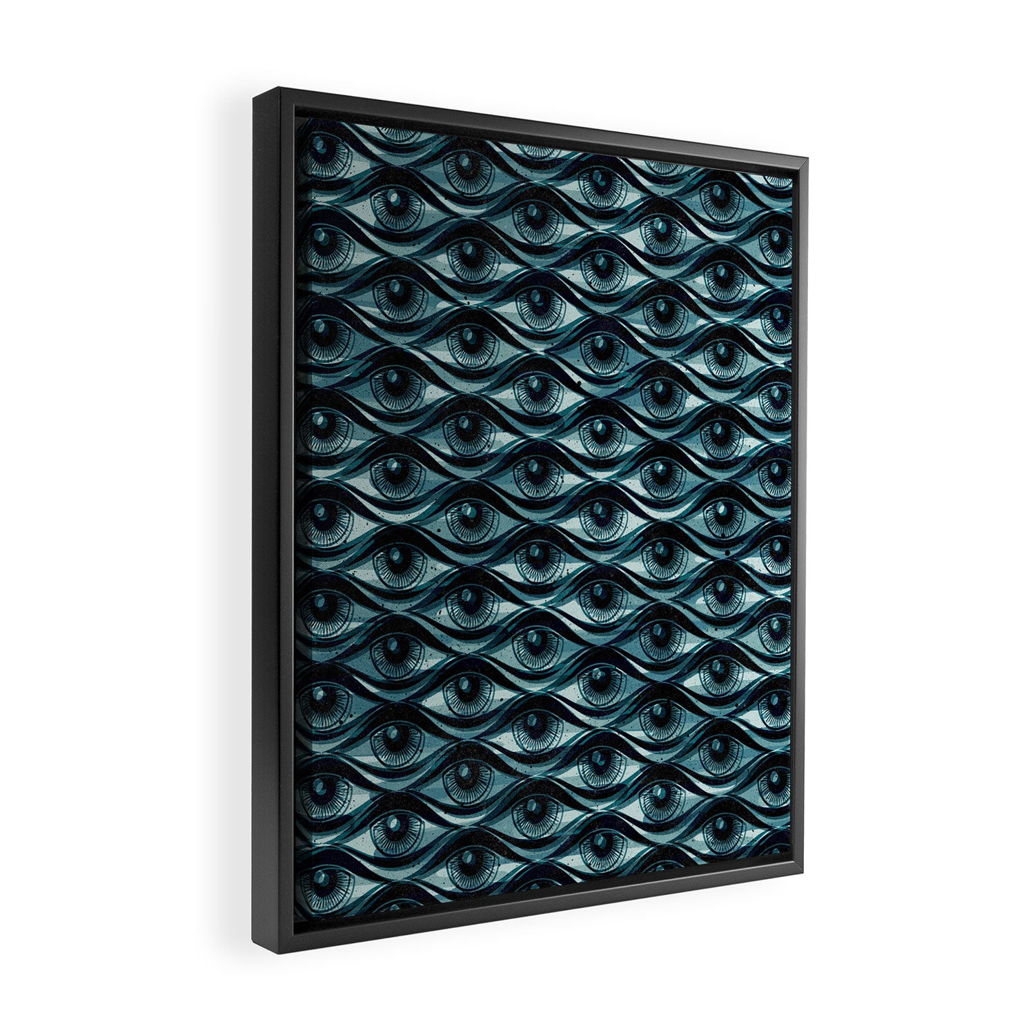 Hypnotized - vintage blue Framed Canvas Print Gallery Image 2