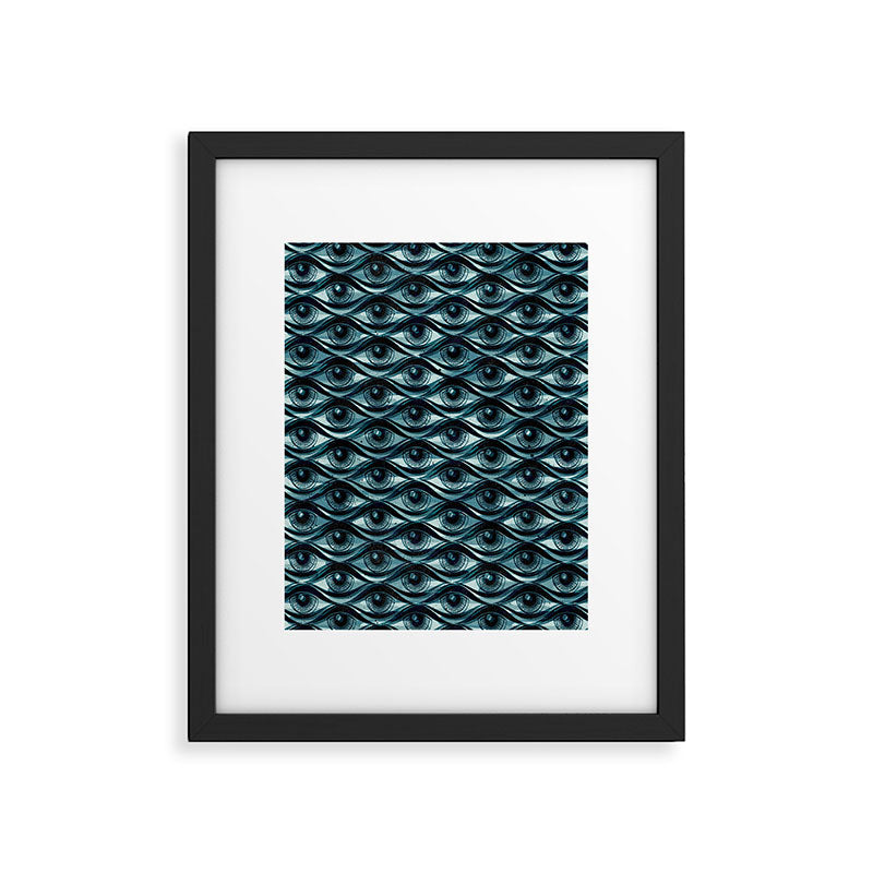 Hypnotized - vintage blue Framed Art Print Gallery Image 6