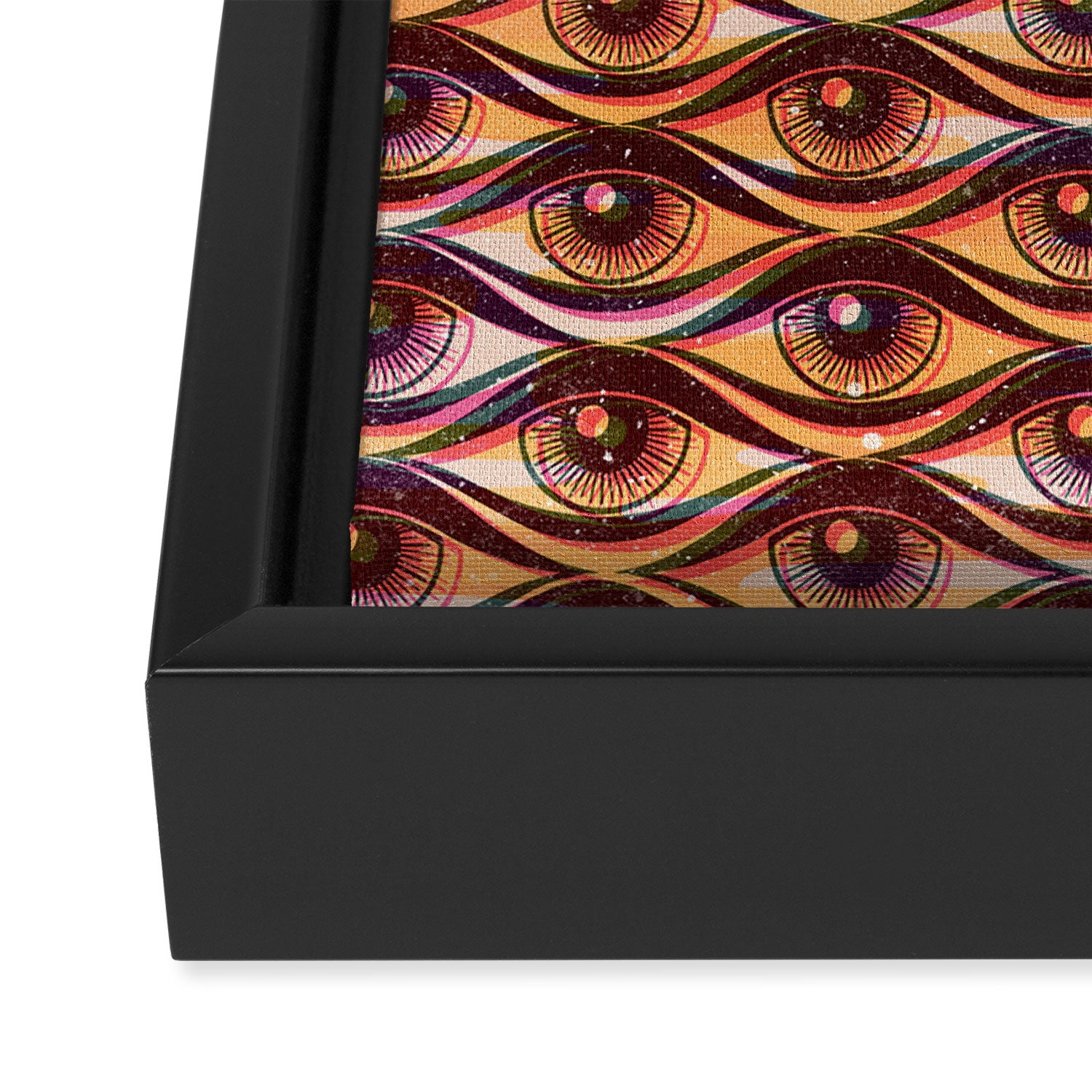 Hypnotized - vintage gold Framed Canvas Print Gallery Image 3