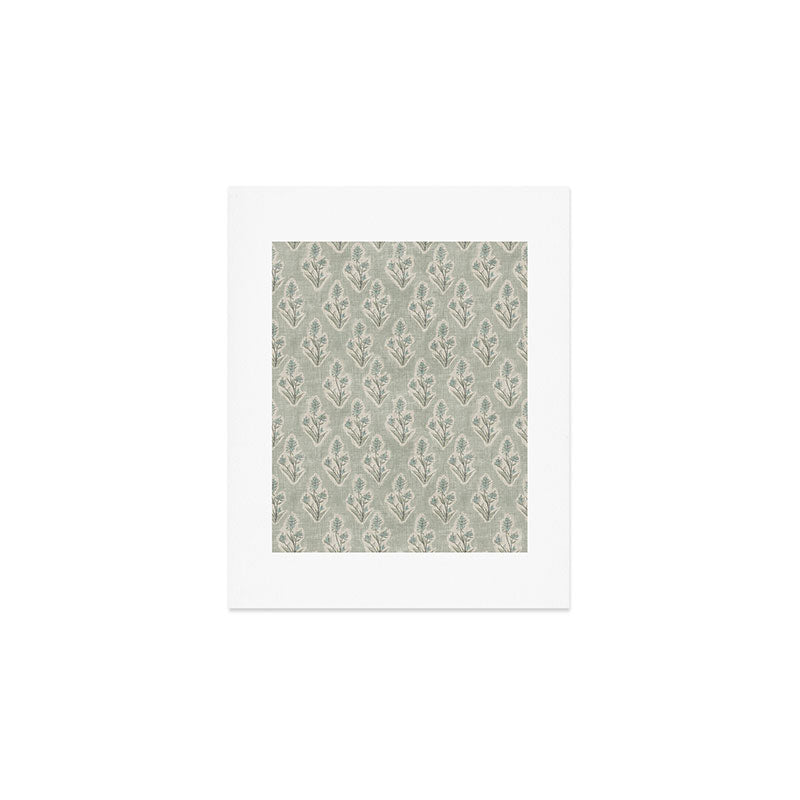 Indian Paintbrush - dusty light blue Art Print Gallery Image 1