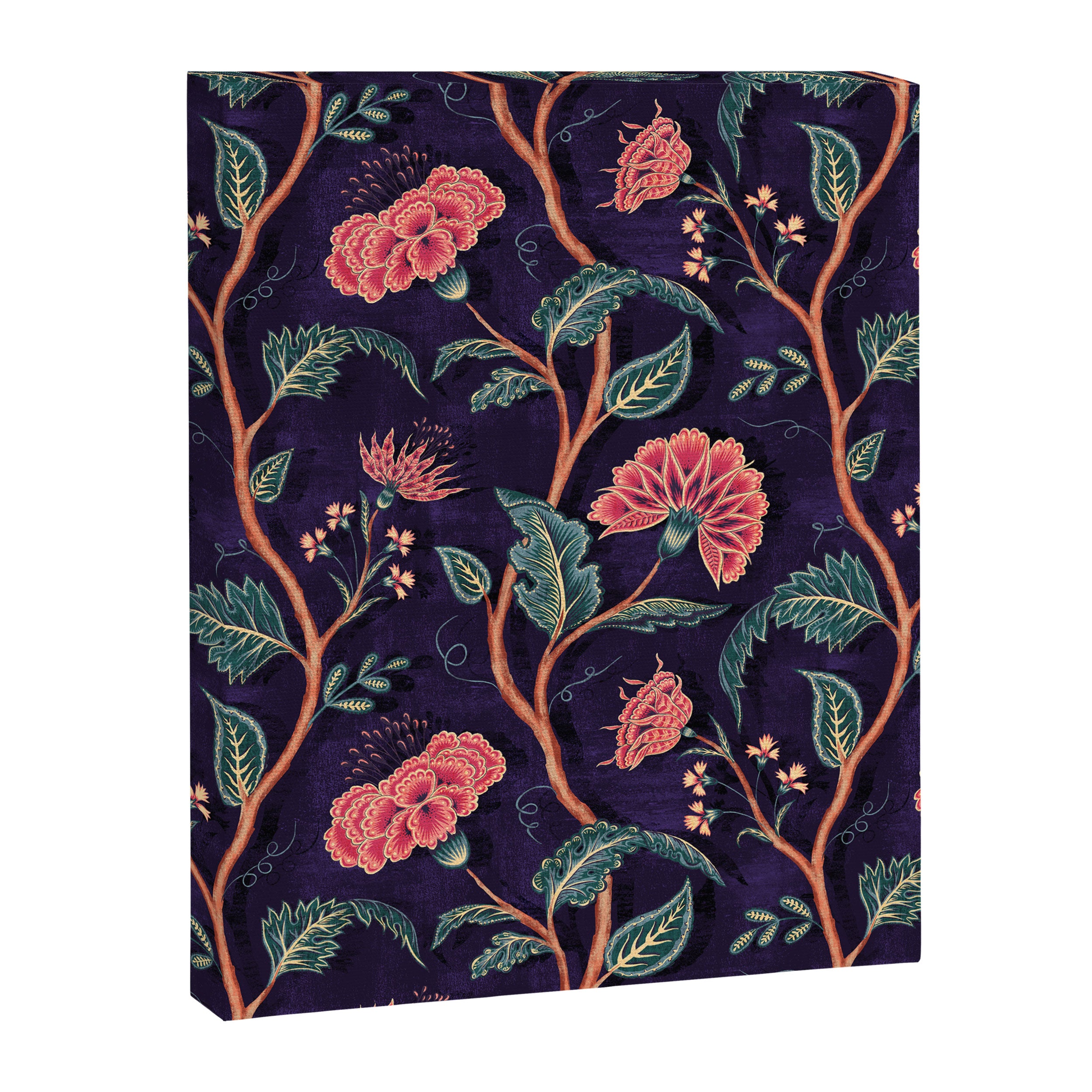Indienne Vine - Deep Coral  Canvas Print Gallery Image 8