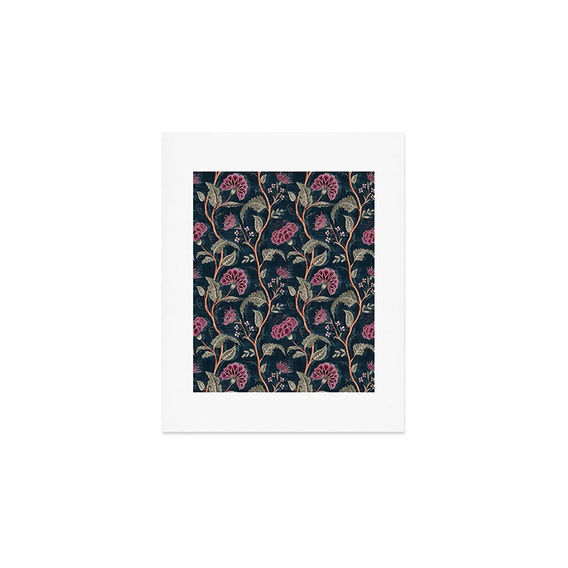 Indienne Vine - Midnight Velvet  Art Print Gallery Image 1