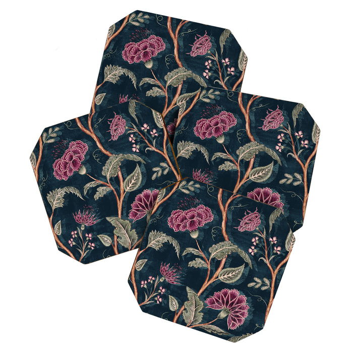 Indienne Vine - Midnight Velvet  Coaster Gallery Image 1