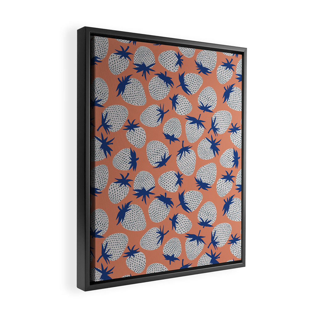 Inky Strawberries Framed Canvas Print Gallery Image 2