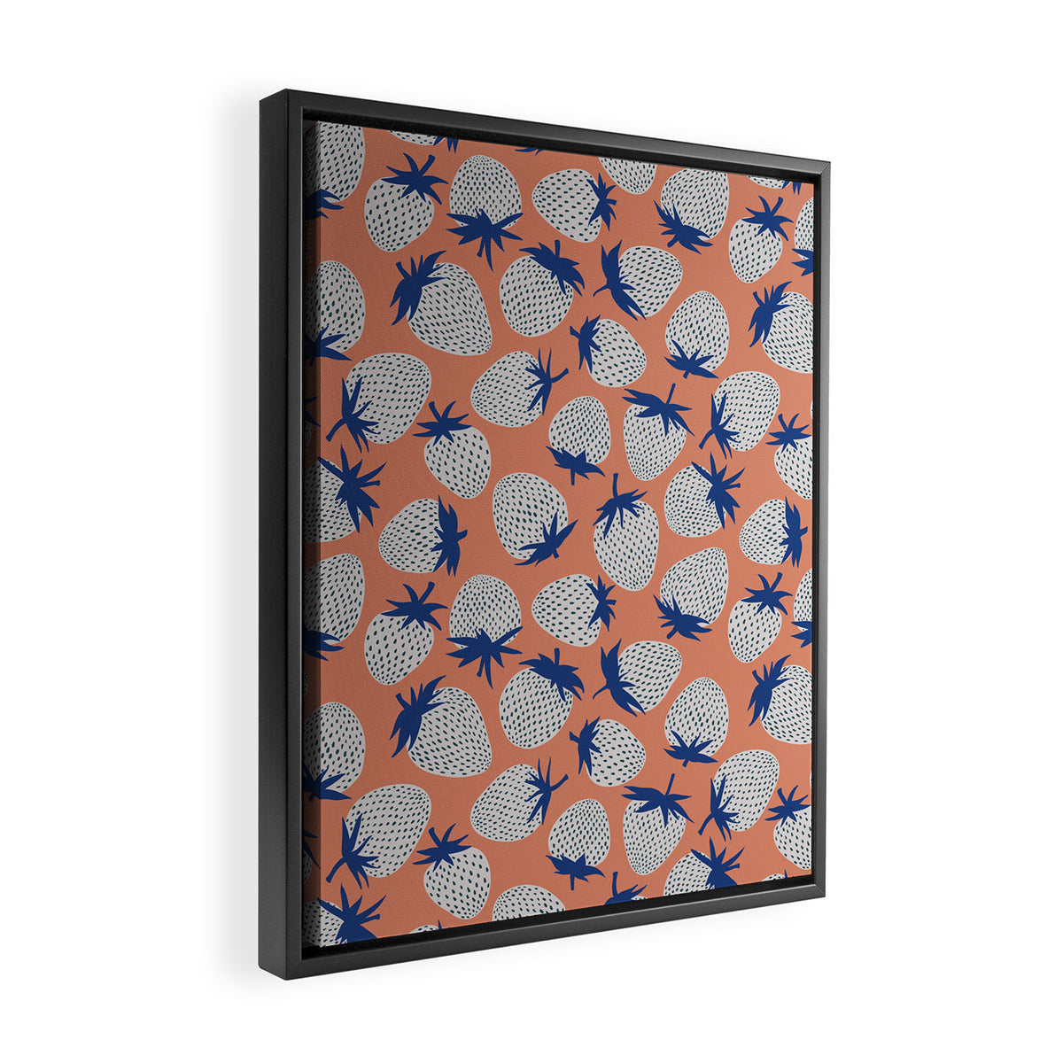Inky Strawberries Framed Canvas Print Gallery Image 2