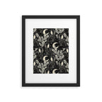 Jackalope - black and cream  Framed Art Print Gallery Image 6
