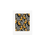 Jackalope - black & marigold  Art Print Gallery Image 1