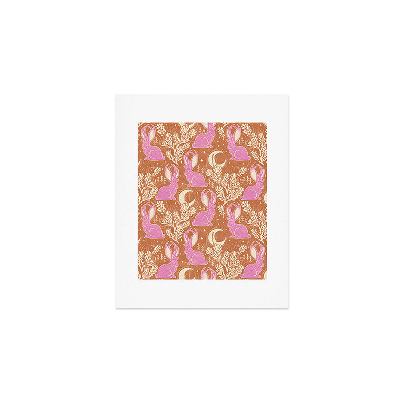 Jackalope - caramel and primrose  Art Print Gallery Image 1