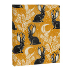 Jackalope - marigold and black  Canvas Print Gallery Image 8