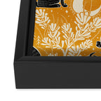 Jackalope - marigold and black  Framed Canvas Print Gallery Image 3