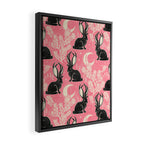 Jackalope - pink and black Framed Canvas Print Gallery Image 2