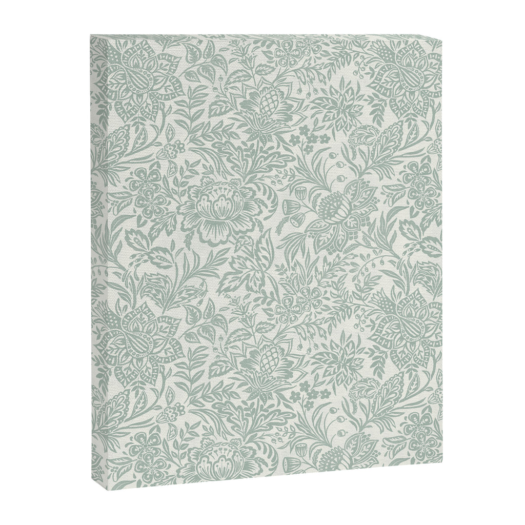Jacobean Floral - sagebrush  Canvas Print Gallery Image 8