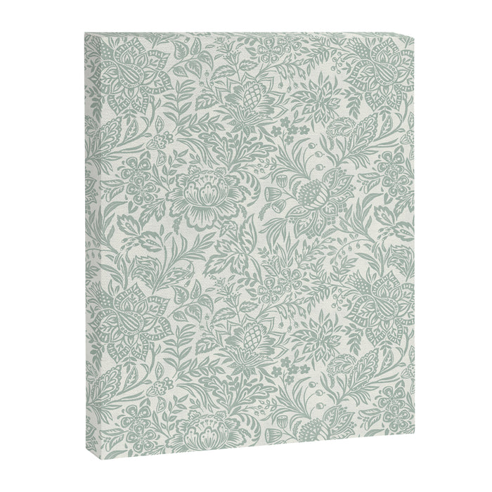 Jacobean Floral - sagebrush  Canvas Print Gallery Image 1