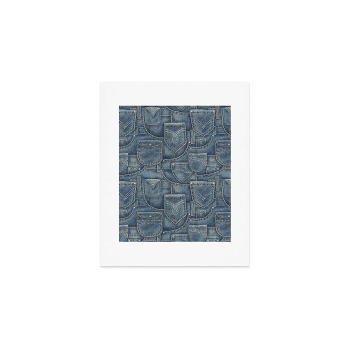 Jean Pockets - medium denim blue Art Print Gallery Image 1