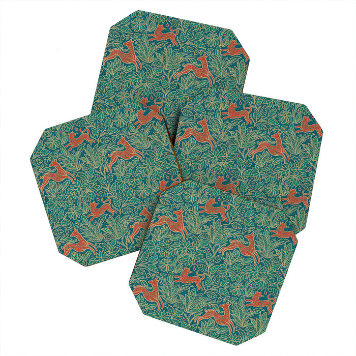 Jungle Fawn and Cat Coaster Gallery Image 1