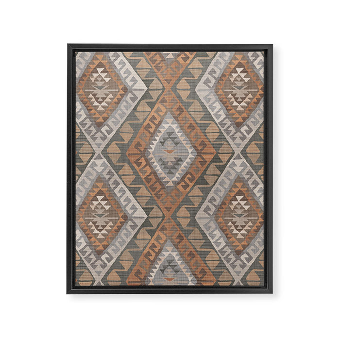 Kilim - earthy Framed Canvas Print Gallery Image 1