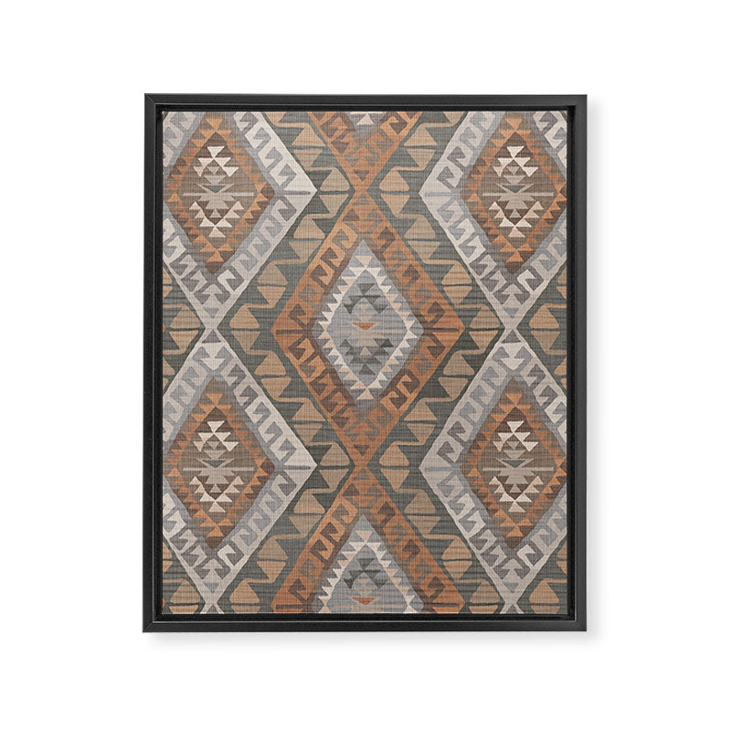 Kilim - earthy Framed Canvas Print Gallery Image 8
