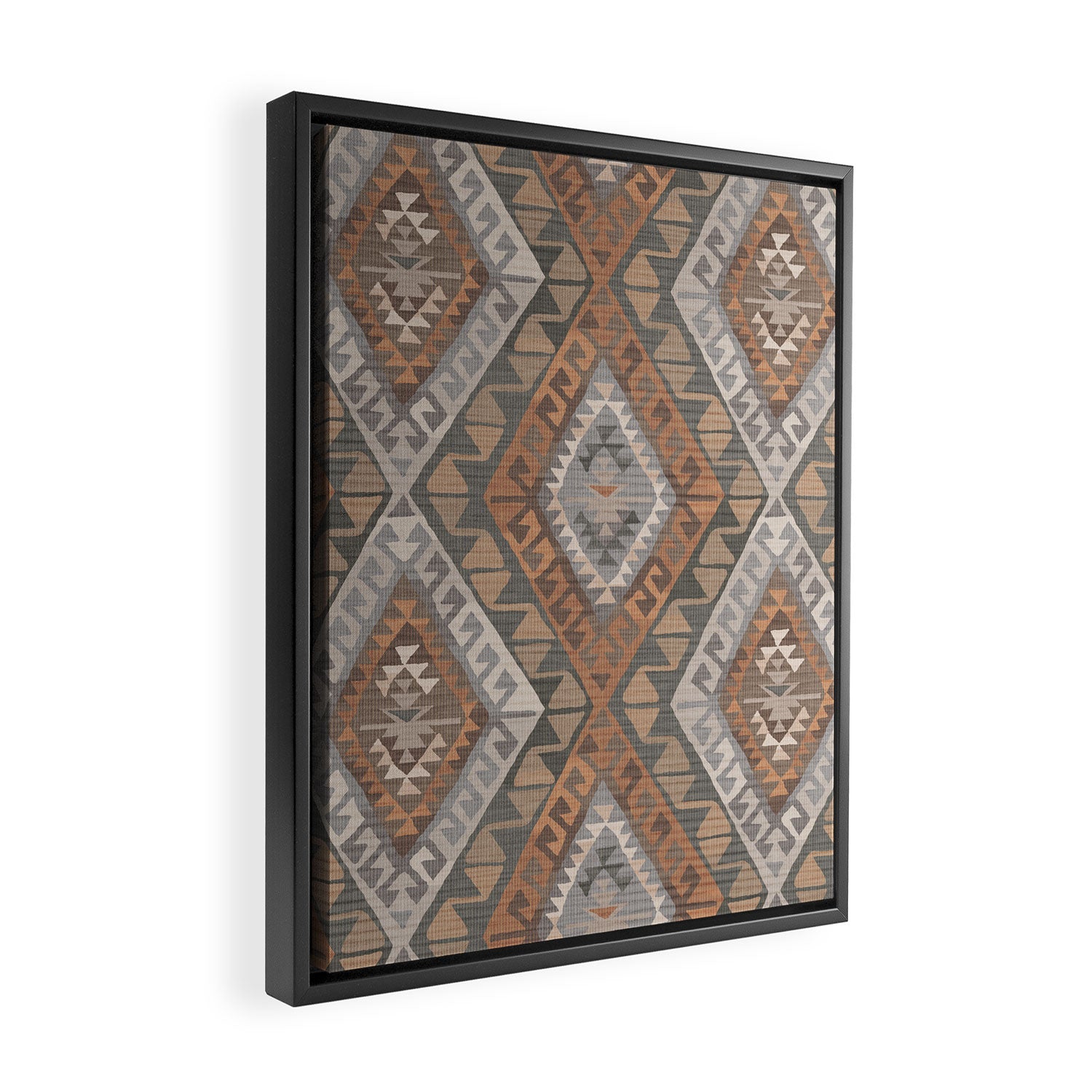 Kilim - earthy Framed Canvas Print Gallery Image 2