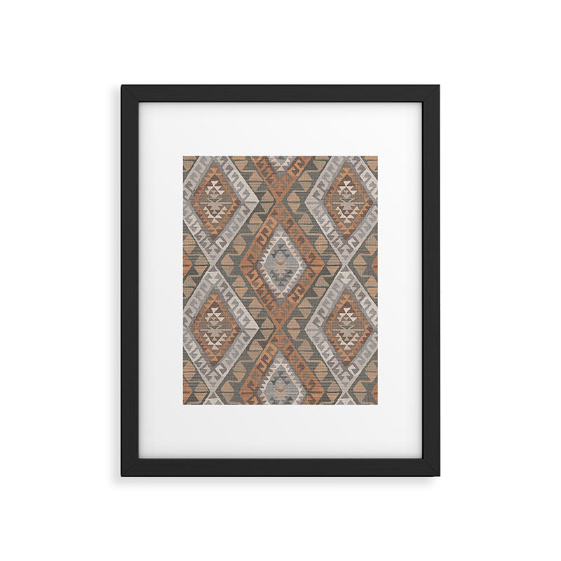 Kilim - earthy Framed Art Print Gallery Image 6