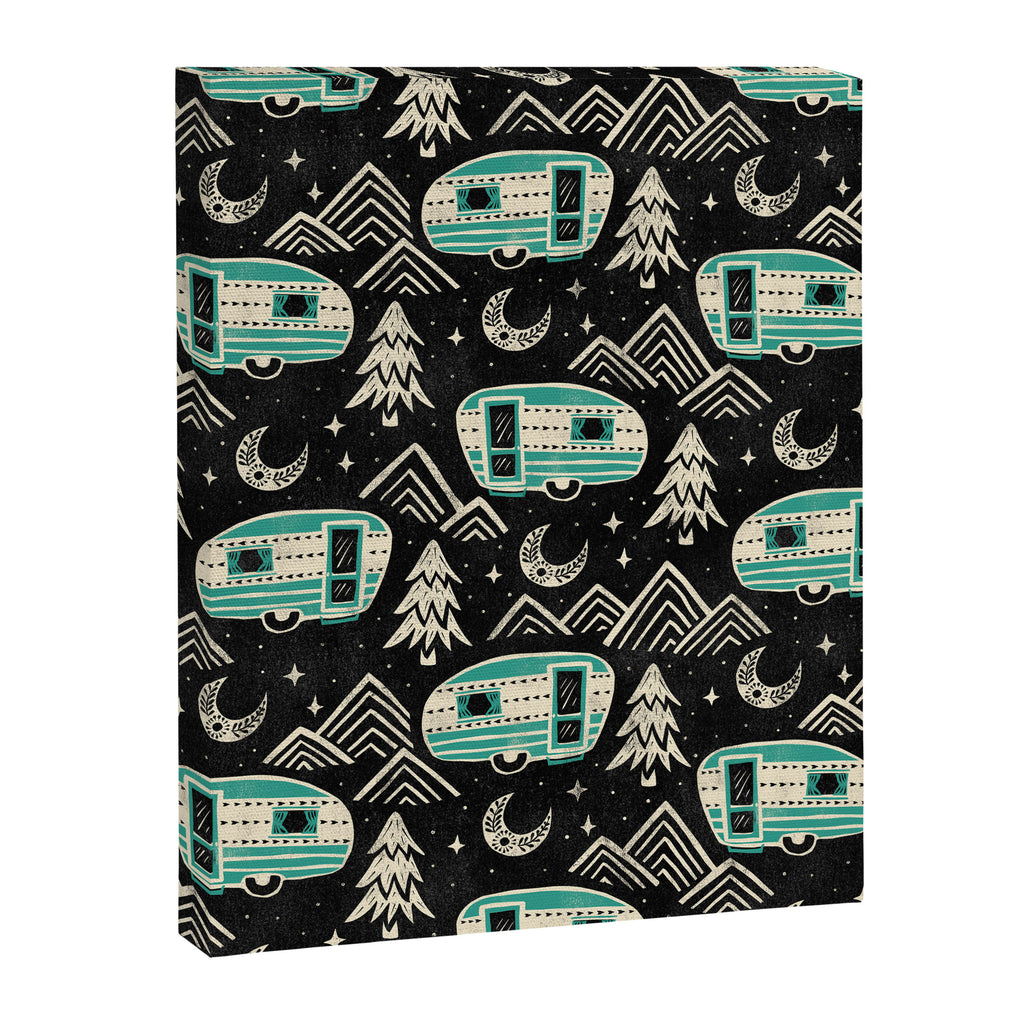 Little Camper - black, cream, and teal Canvas Print Gallery Image 8