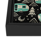 Little Camper - black, cream, and teal Framed Canvas Print Gallery Image 3