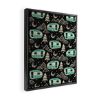 Little Camper - black, cream, and teal Framed Canvas Print Gallery Image 2